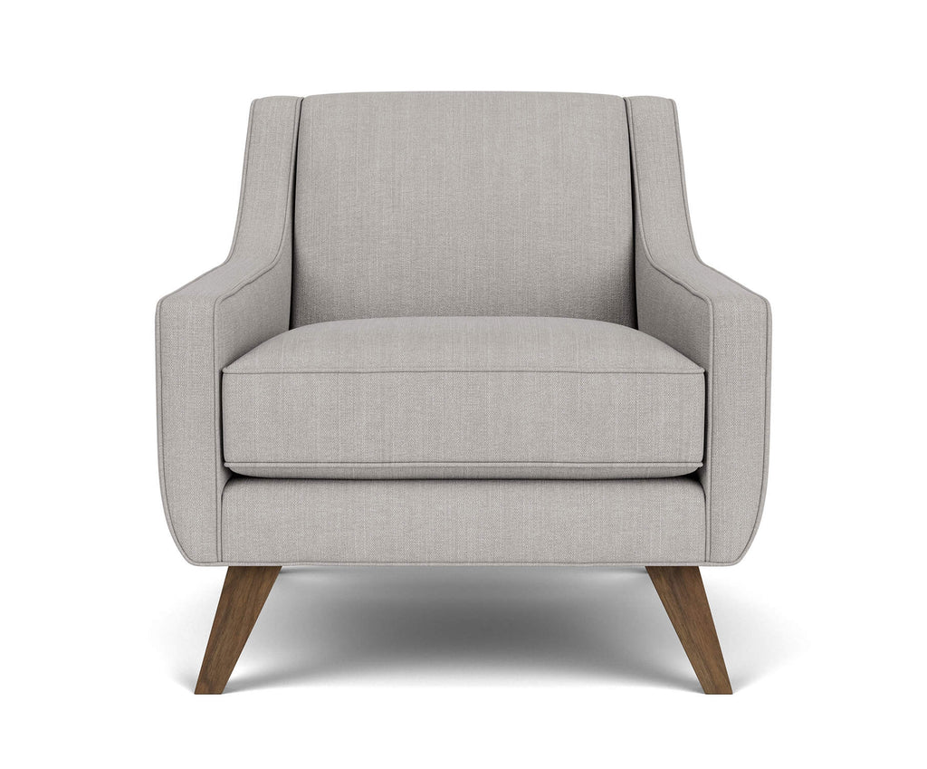 Chaise - La chaise prend une allure élégante avec son passepoil sur mesure, ses lignes inspirées du milieu du siècle et son haut dossier incliné pour un excellent
