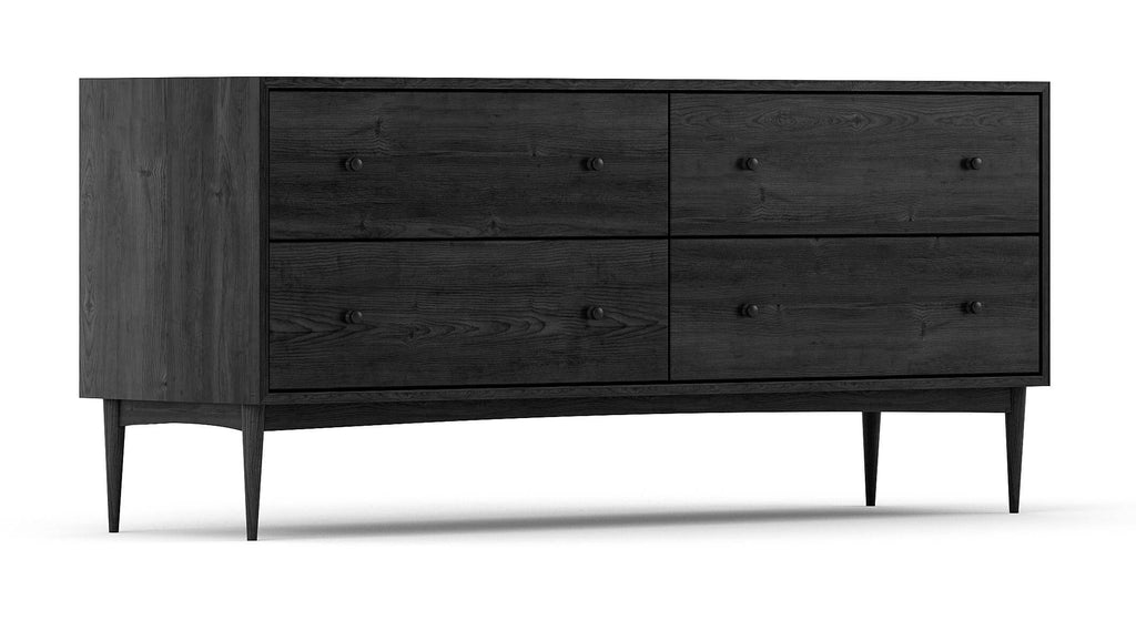 Commode large à 4 tiroirs - Notre commode large à 4 tiroirs comprend deux colonnes de tiroirs larges et spacieux (vous pouvez enfin y mettre toutes vos affaires).