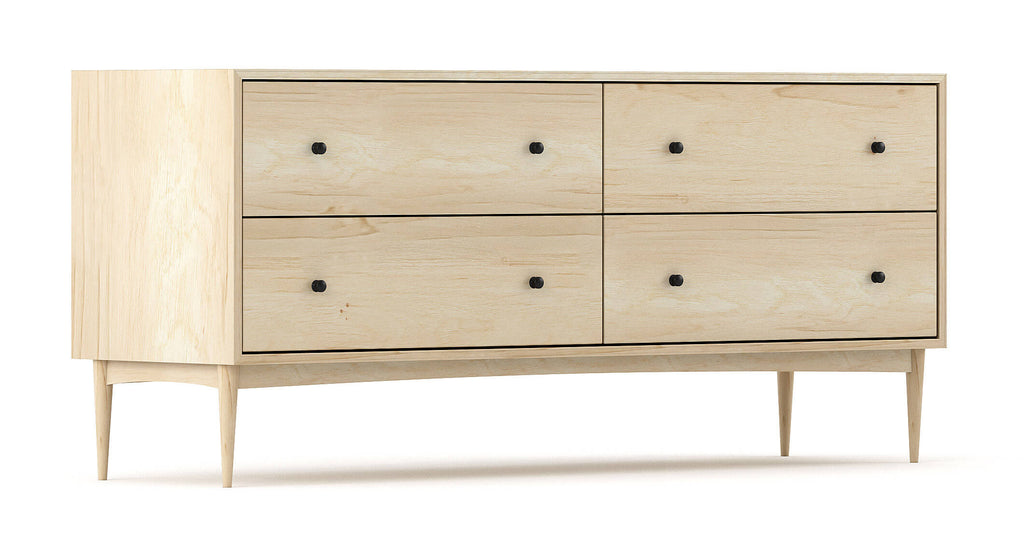 Commode large à 4 tiroirs - Notre commode large à 4 tiroirs comprend deux colonnes de tiroirs larges et spacieux (vous pouvez enfin y mettre toutes vos affaires).