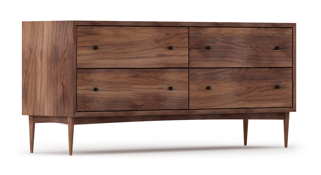Commode large à 4 tiroirs - Notre commode large à 4 tiroirs comprend deux colonnes de tiroirs larges et spacieux (vous pouvez enfin y mettre toutes vos affaires).