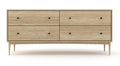 Commode large à 4 tiroirs - Notre commode large à 4 tiroirs comprend deux colonnes de tiroirs larges et spacieux (vous pouvez enfin y mettre toutes vos affaires).