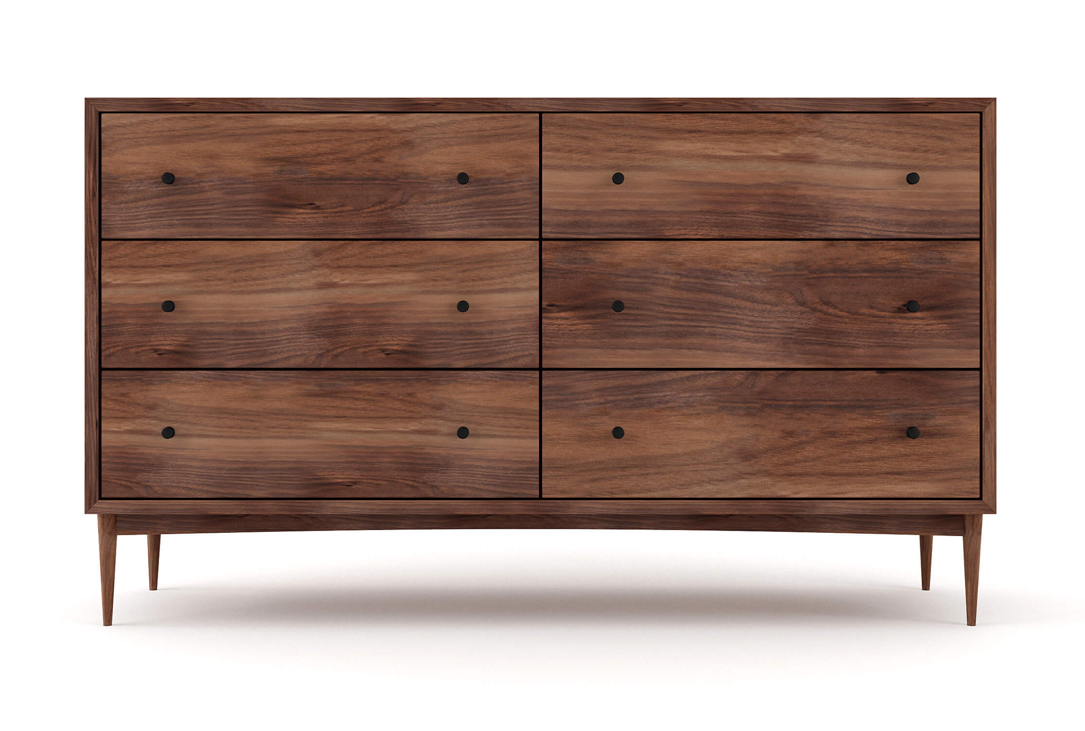 Commode large à 6 tiroirs – Notre commode large à 6 tiroirs offre deux colonnes de rangement spacieuses et pratiques : vous n'aurez jama