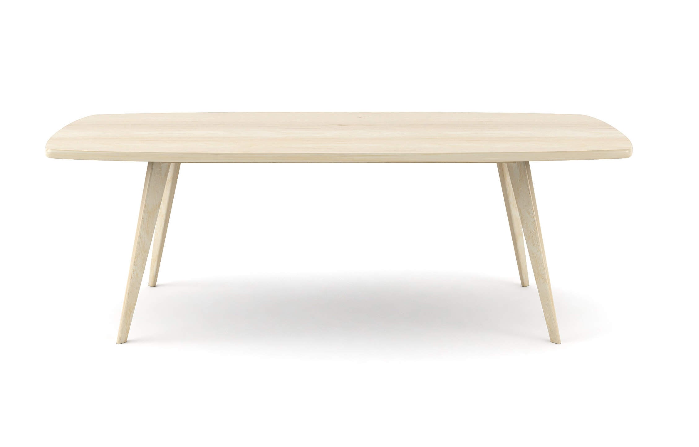Table de salle à manger - Une pièce maîtresse d'inspiration danoise pour votre salle à manger, avec un magnifique plateau en forme de bateau, des pieds évasés et un r