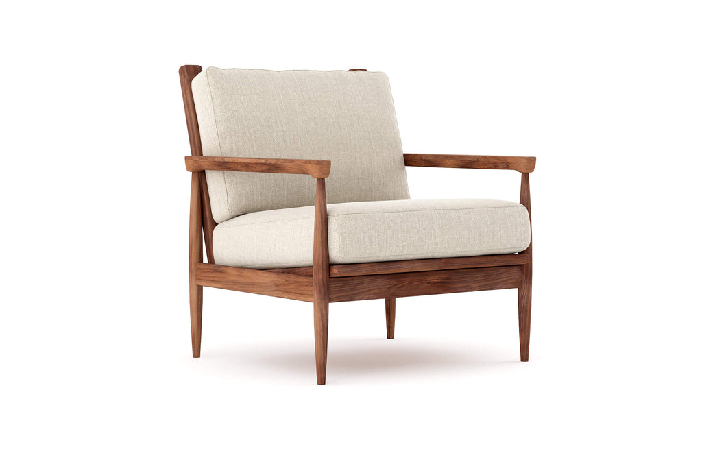 Fauteuil d'appoint en latex naturel – Des détails élégants et faits à la main, comme des bords chanfreinés et un dossier en échelle, font de ce fauteuil un héritage