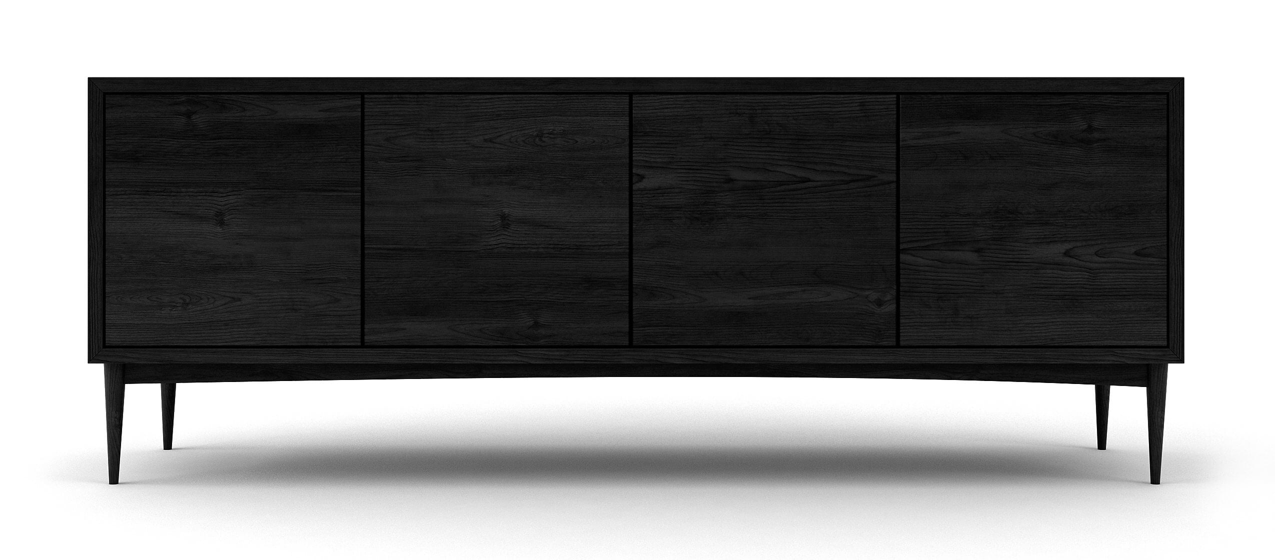 Buffet à 4 portes - Bois noble magnifique, assemblage détaillé et fermeture douce par simple pression font du Buffet à 4 portes un élément de décoration incontournable.