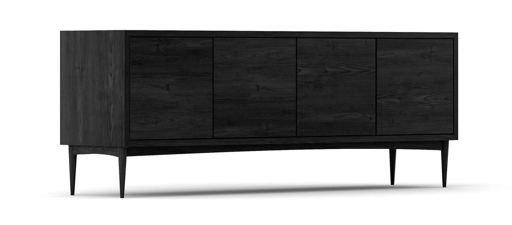 Buffet à 4 portes - Bois noble magnifique, assemblage détaillé et fermeture douce par simple pression font du Buffet à 4 portes un élément de décoration incontournable.
