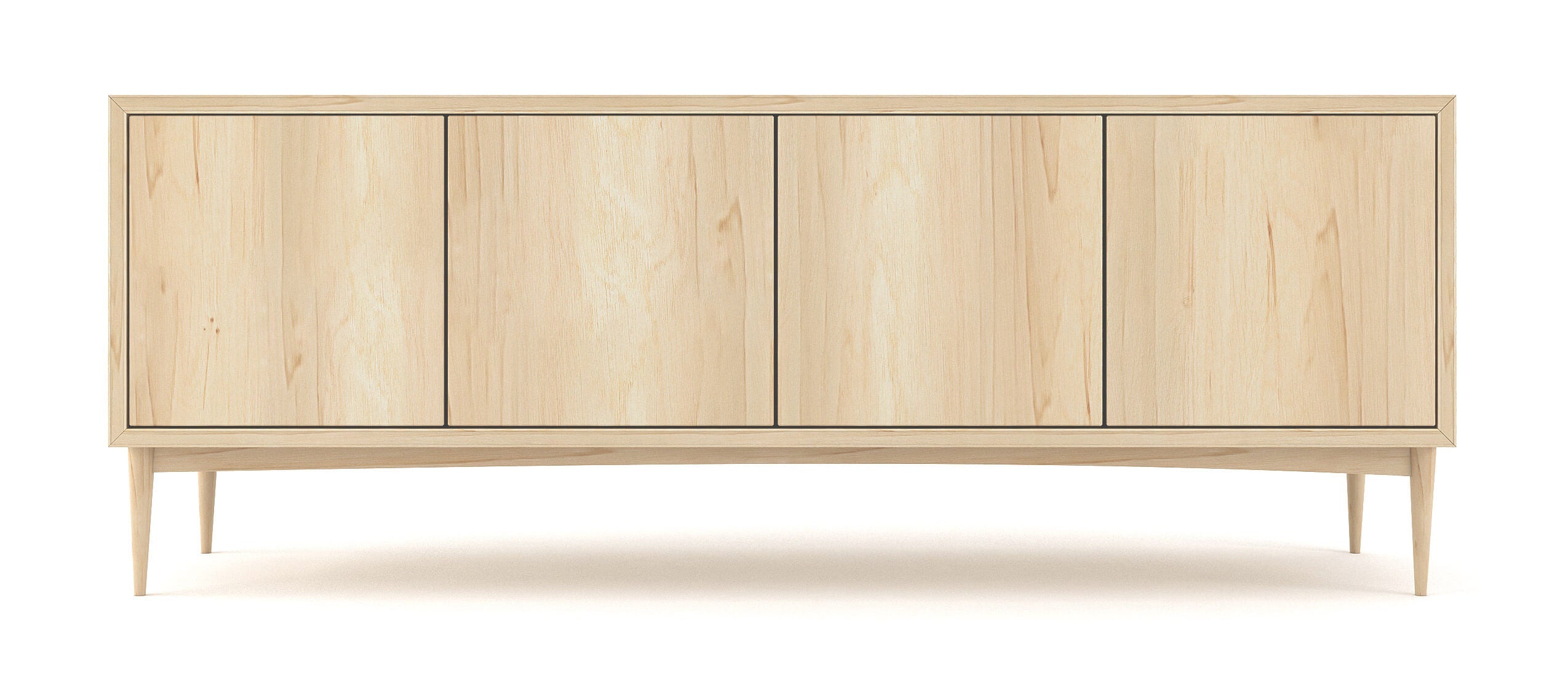 Buffet à 4 portes - Bois noble magnifique, assemblage détaillé et fermeture douce par simple pression font du Buffet à 4 portes un élément de décoration incontournable.