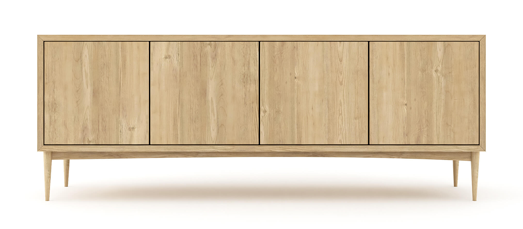 Buffet à 4 portes - Bois noble magnifique, assemblage détaillé et fermeture douce par simple pression font du Buffet à 4 portes un élément de décoration incontournable.