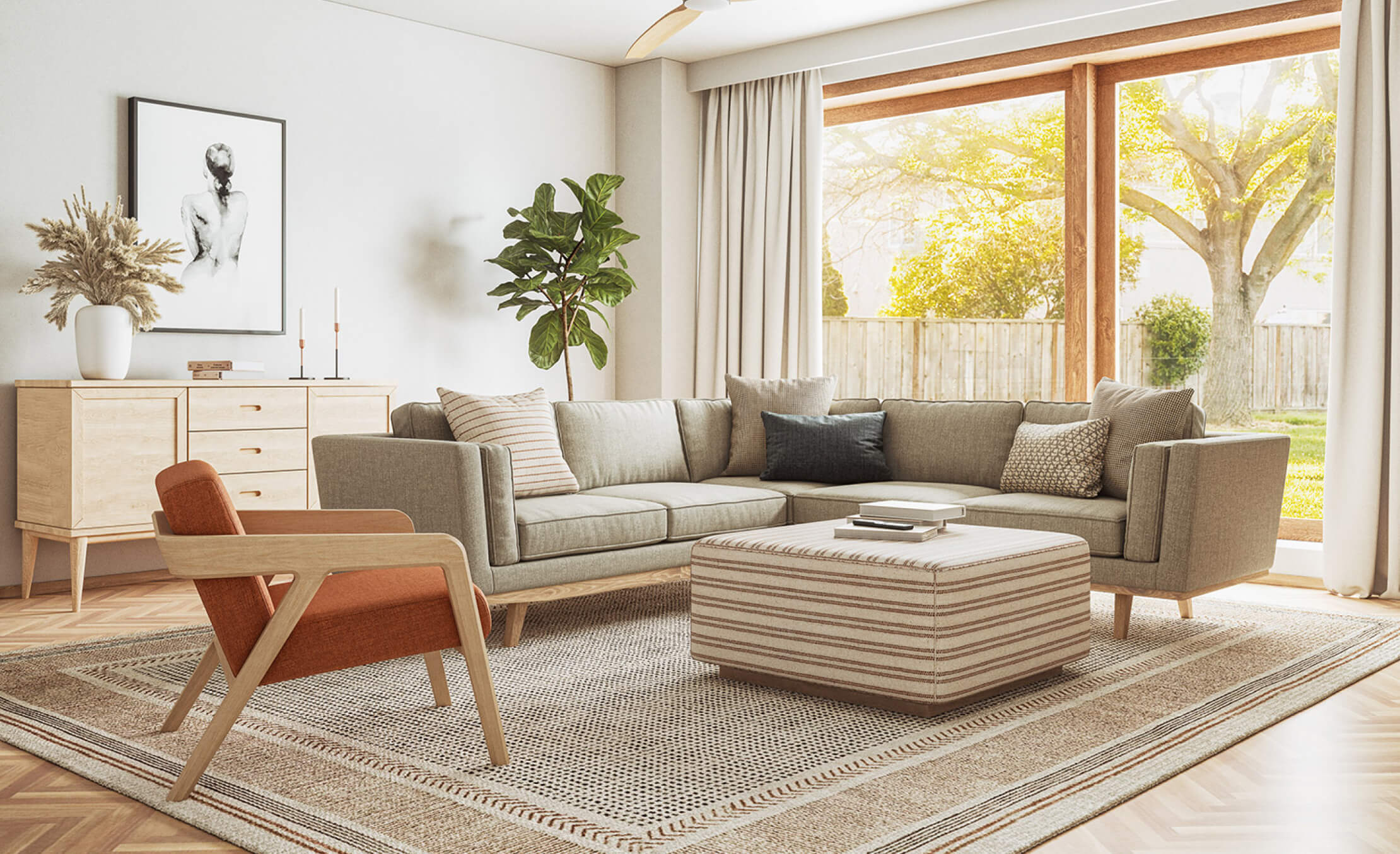Harrison Credenza - Que vous cherchiez un meuble pour ranger votre vaisselle ou vos articles de bar, le buffet à niveaux et double si-