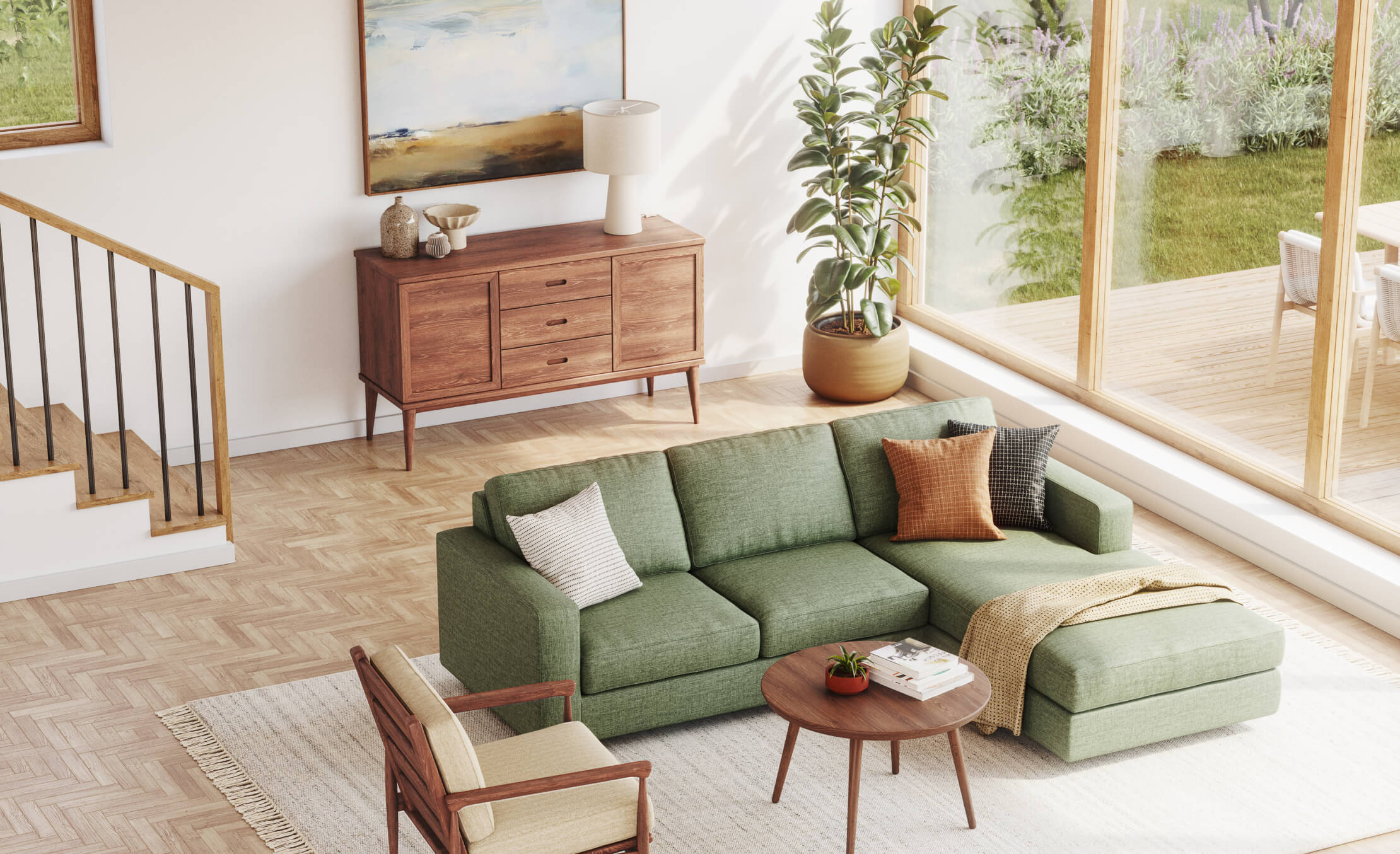 Harrison Credenza - Que vous cherchiez un meuble pour ranger votre vaisselle ou vos articles de bar, le buffet à niveaux et double si-