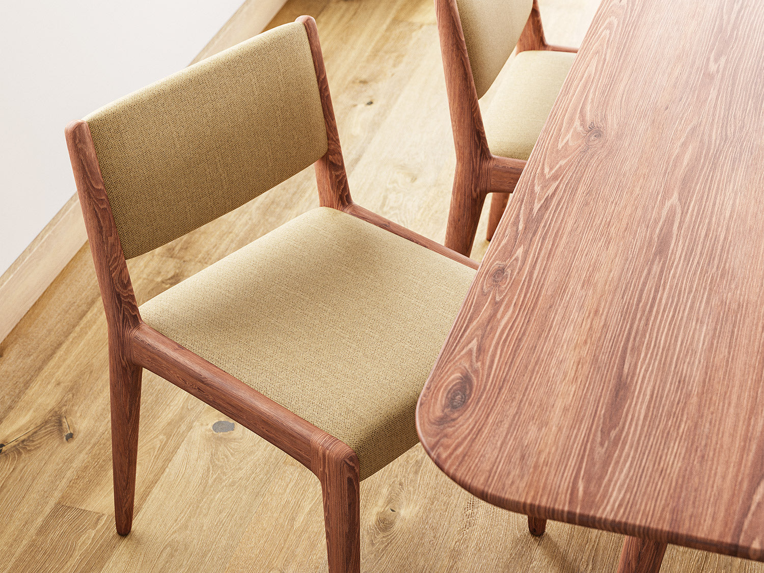 Chaise de salle à manger en latex naturel - Apportez le style danois et des lignes épurées à votre salle à manger avec la chaise de salle à manger