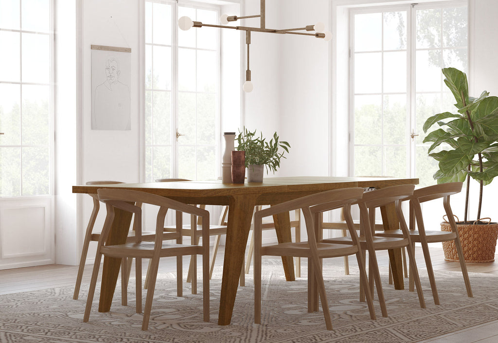 Table à manger extensible - Deux rallonges permettent d'accueillir 4, 6 ou 8 personnes à table, notre solution repas flexible pour les repas de tous les jours ou les grandes occasions.