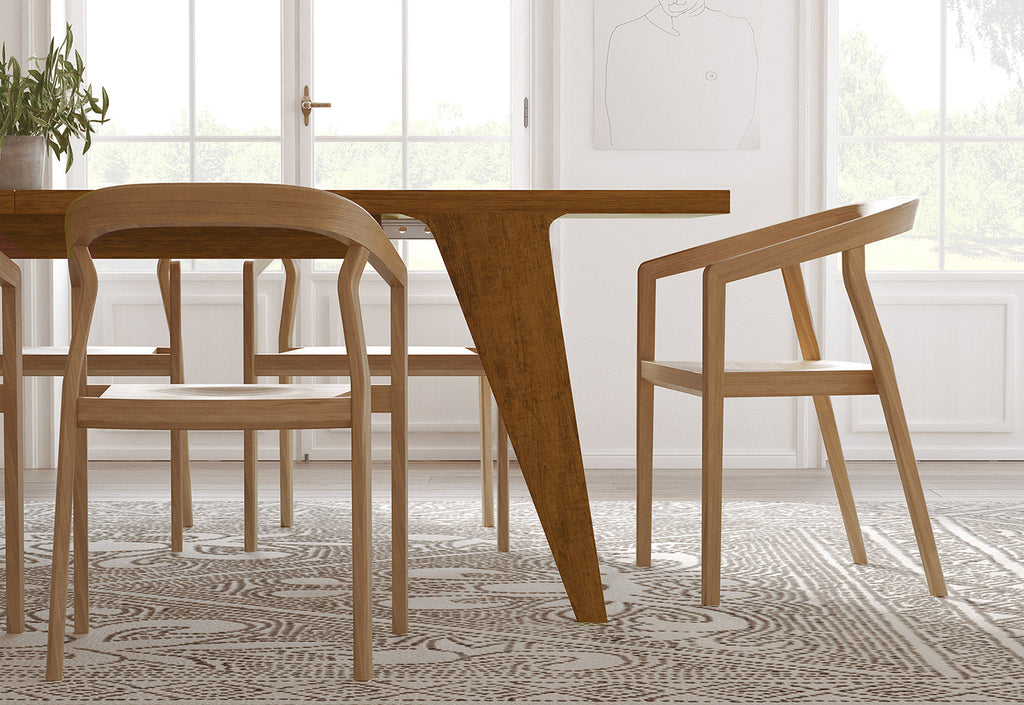 Table à manger extensible - Deux rallonges permettent d'accueillir 4, 6 ou 8 personnes à table, notre solution repas flexible pour les repas de tous les jours ou les grandes occasions.