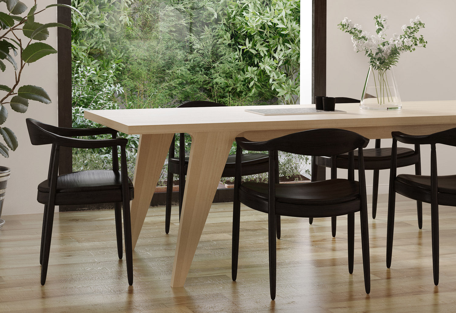 Table à manger extensible - Deux rallonges permettent d'accueillir 4, 6 ou 8 personnes à table, notre solution repas flexible pour les repas de tous les jours ou les grandes occasions.