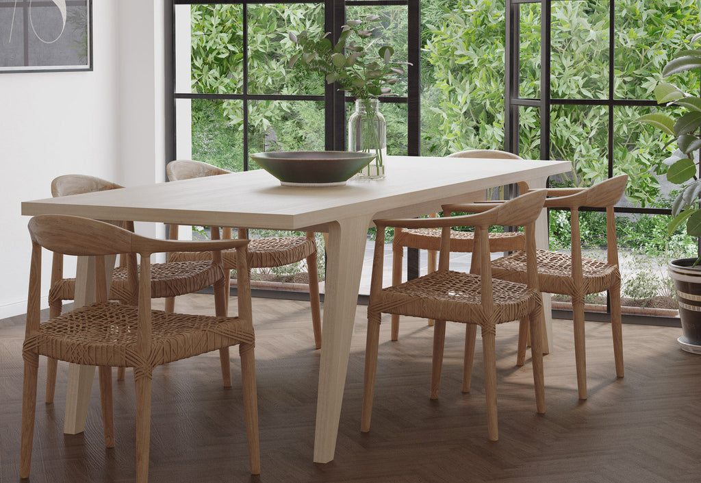 Table à manger extensible - Deux rallonges permettent d'accueillir 4, 6 ou 8 personnes à table, notre solution repas flexible pour les repas de tous les jours ou les grandes occasions.