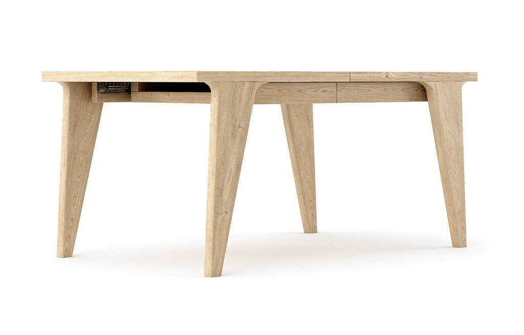 Table à manger extensible - Deux rallonges permettent d'accueillir 4, 6 ou 8 personnes à table, notre solution repas flexible pour les repas de tous les jours ou les grandes occasions.