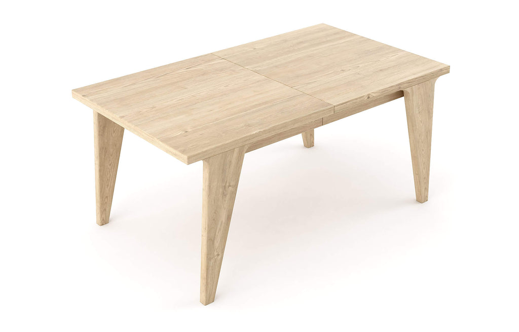 Table à manger extensible - Deux rallonges permettent d'accueillir 4, 6 ou 8 personnes à table, notre solution repas flexible pour les repas de tous les jours ou les grandes occasions.