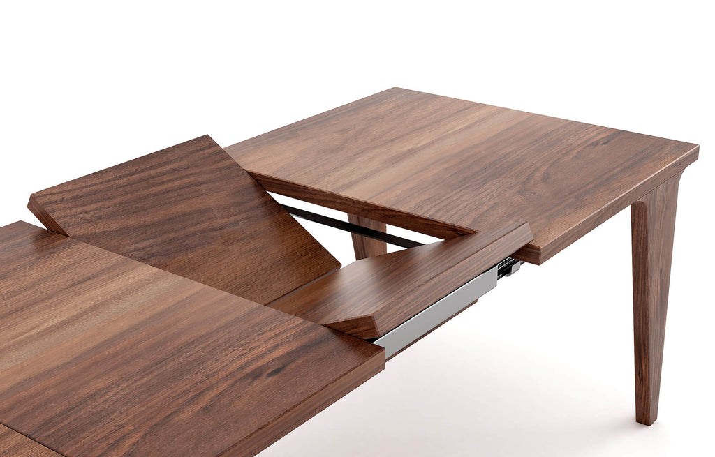 Table à manger extensible - Deux rallonges permettent d'accueillir 4, 6 ou 8 personnes à table, notre solution repas flexible pour les repas de tous les jours ou les grandes occasions.