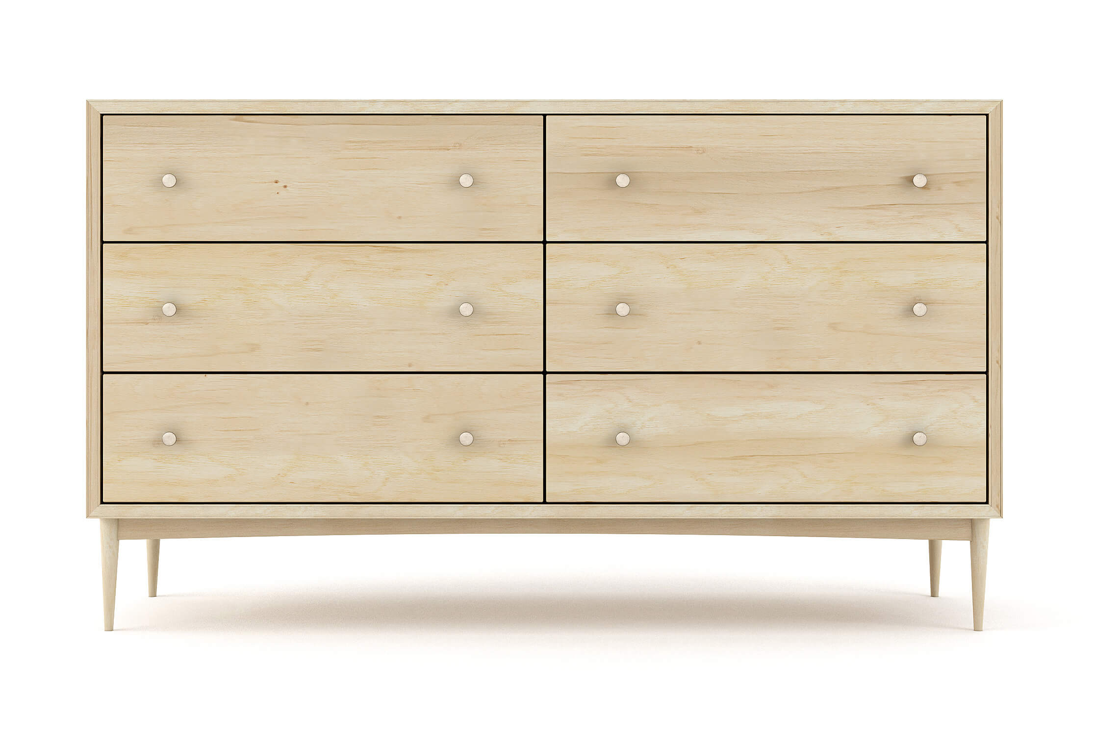 Commode large à 6 tiroirs – Notre commode large à 6 tiroirs offre deux colonnes de rangement spacieuses et pratiques : vous n'aurez jama