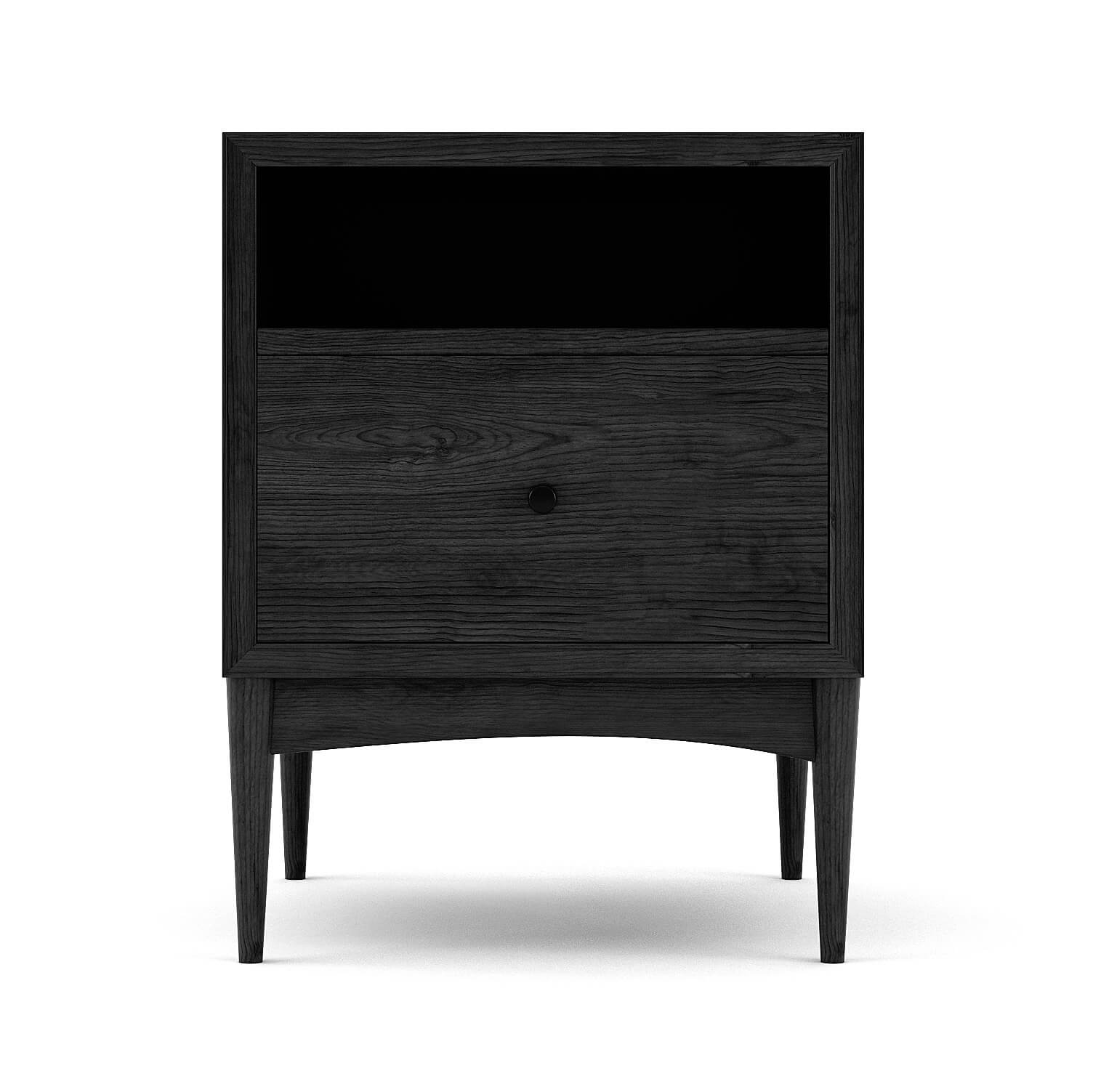 Table de chevet - Le grain naturel chaleureux, la base gracieusement arquée et les joints classiques de la table de chevet s'unissent pour apporter fonctionnalité