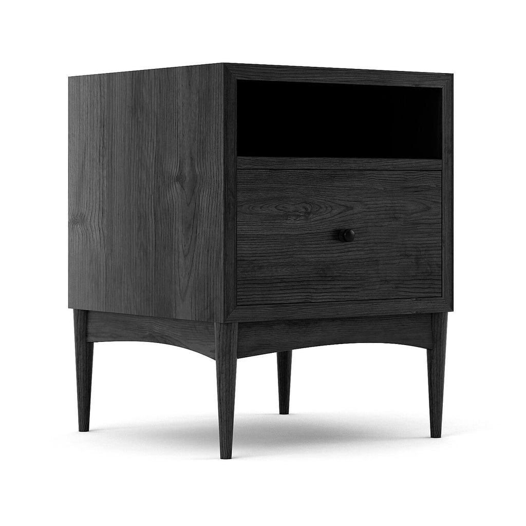 Table de chevet - Le grain naturel chaleureux, la base gracieusement arquée et les joints classiques de la table de chevet s'unissent pour apporter fonctionnalité