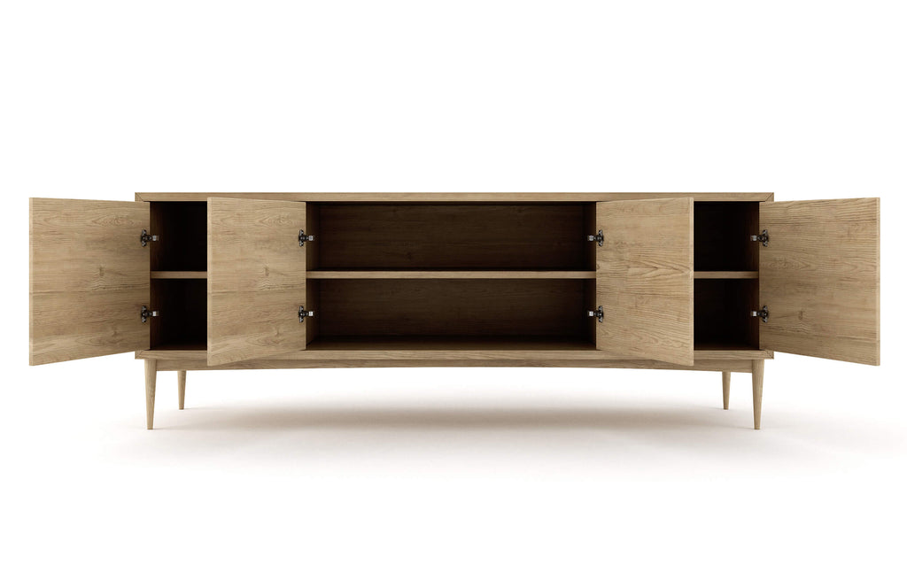 Buffet à 4 portes - Bois noble magnifique, assemblage détaillé et fermeture douce par simple pression font du Buffet à 4 portes un élément de décoration incontournable.