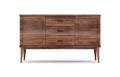 Harrison Credenza - Que vous cherchiez un meuble pour ranger votre vaisselle ou vos articles de bar, le buffet à niveaux et double si-