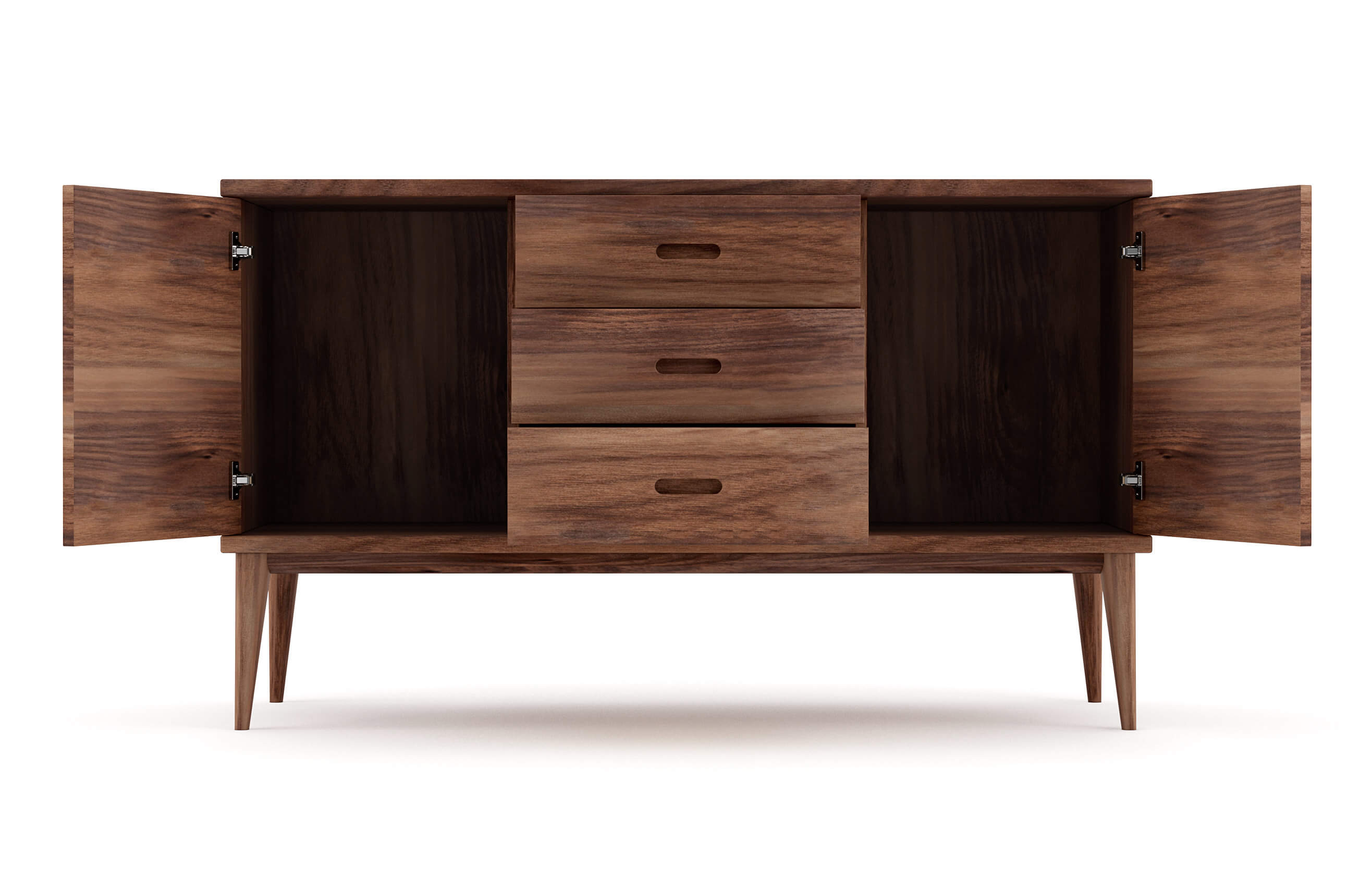 Harrison Credenza - Que vous cherchiez un meuble pour ranger votre vaisselle ou vos articles de bar, le buffet à niveaux et double si-
