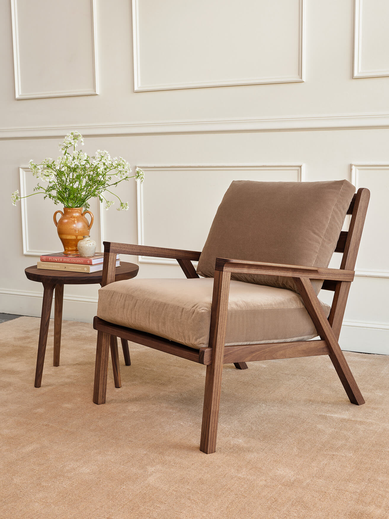 Fauteuil d'appoint en latex naturel - Spacieux avec un look moderne et aéré