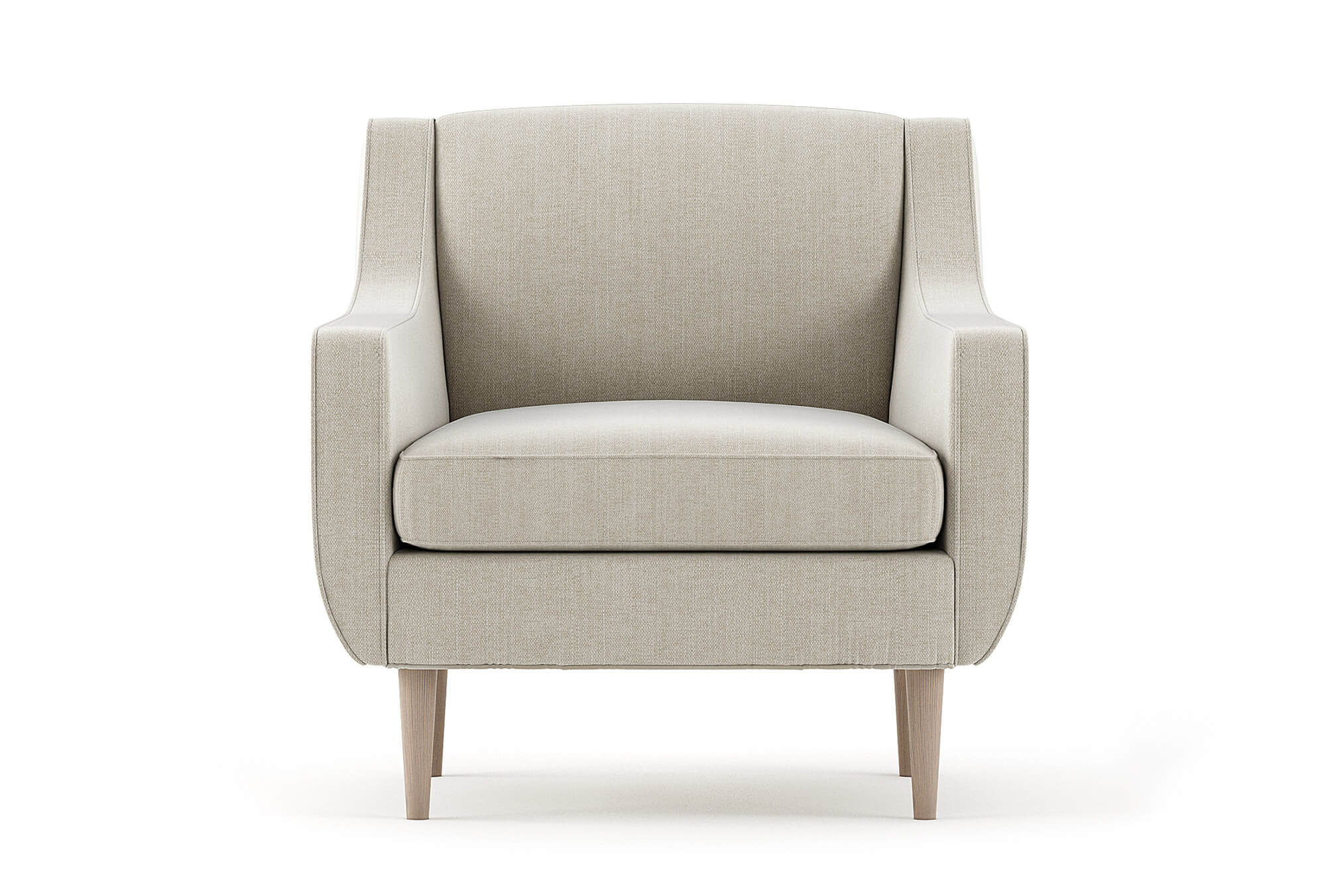 Chaise en latex naturel – La chaise prend une allure élégante avec ses passepoils soignés, ses lignes inspirées du milieu du siècle et son dossier haut et incliné.