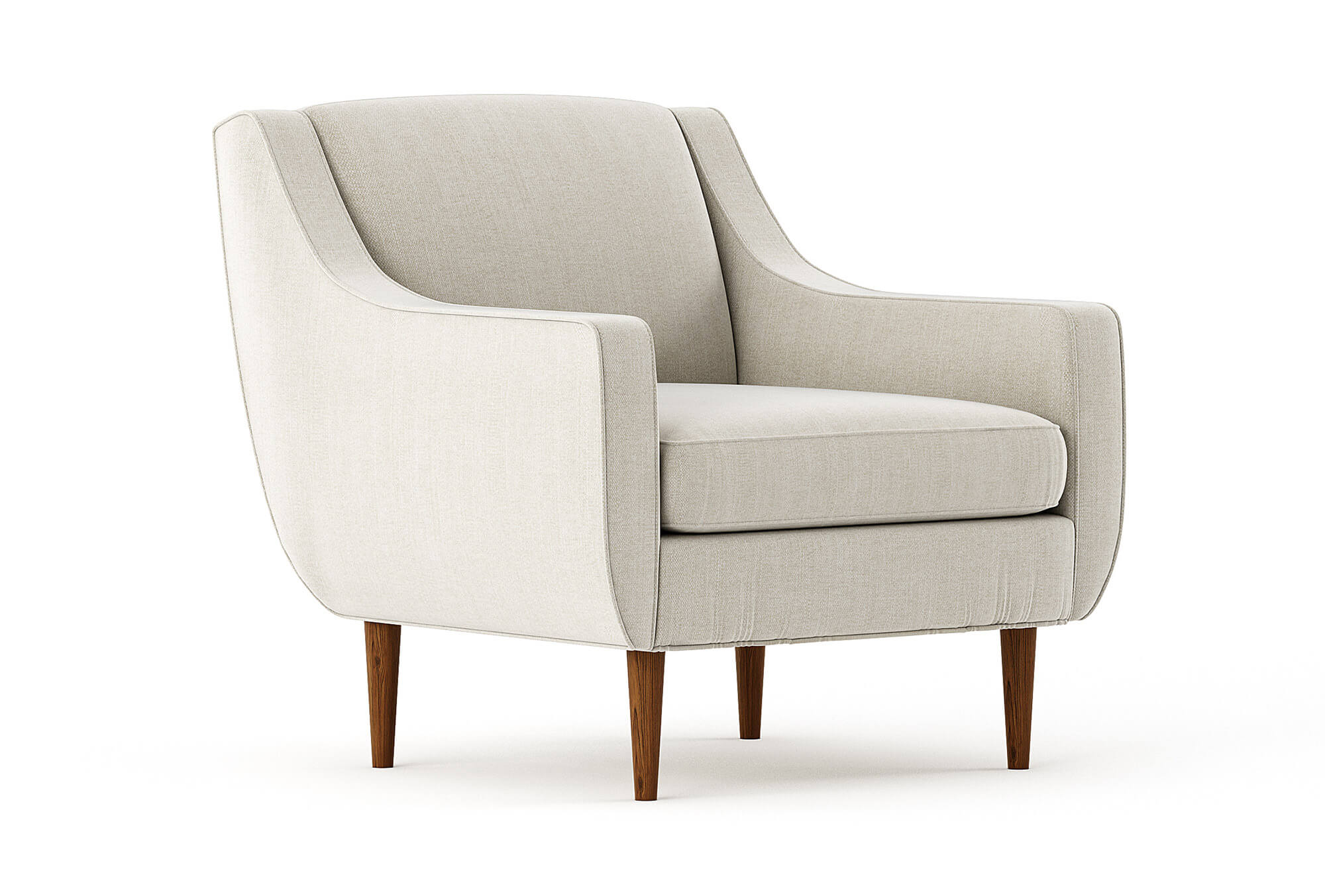 Chaise - La chaise prend une allure élégante avec son passepoil sur mesure, ses lignes inspirées du milieu du siècle et son haut dossier incliné pour un excellent